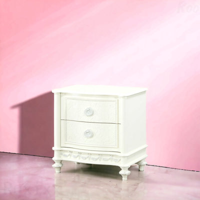 Ivory 2-Drawer Nightstand