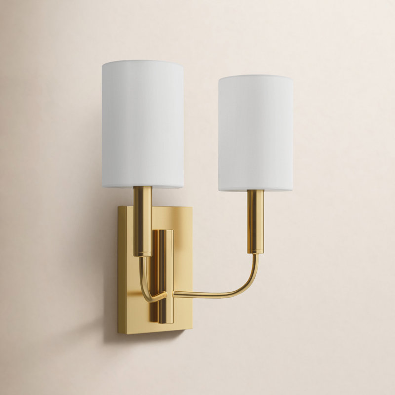 Tedder Candle Wall Light, Burnished Brass