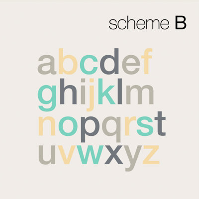 Alphabet Small Decal Scheme B