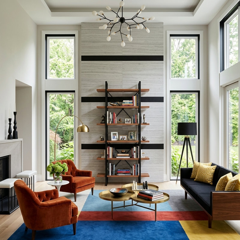 Etagere Bookcase, Walnut, (6 Shelves) 85.83" H x 35" W x 12.52" D
