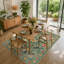  Tapis à motif floral lavable Goldene Boho-2043347768