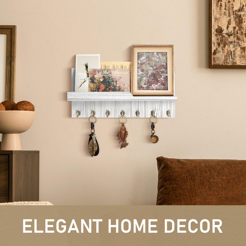 Porte-clés décoratif pour mur et courrier, Blanchir
