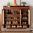 Retro Nut-Brown Solid wood Shoe Storage