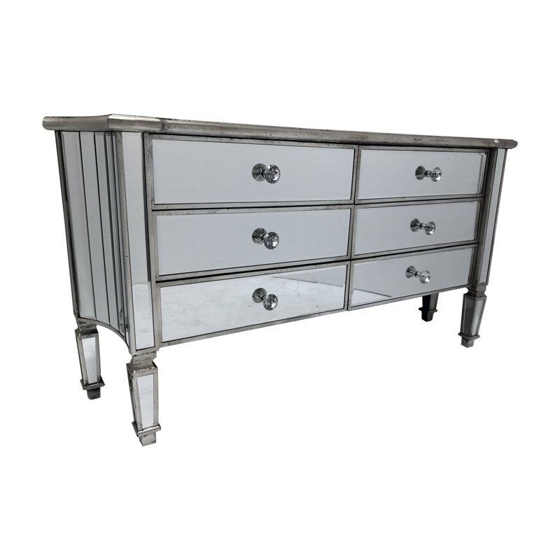 Sandy Solid Wood 140 cm W Chest of 6 Drawers