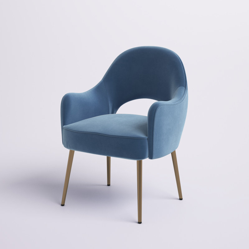 Maison Velvet Armchair, Light Blue Velvet
