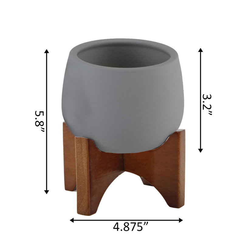 Blanchette Pot Planter, Gray