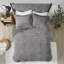 Ensemble d'édredon en duvet synthétique double / grand avec motif damier hypoallergénique et certifié OEKO-TEX-122500550-122500551