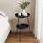 Patio Black Metal Side Table