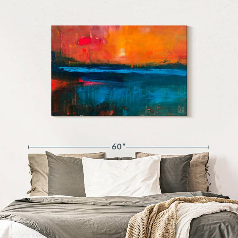 Avery Abstract Fiery Sunset, 30" H x 45" W