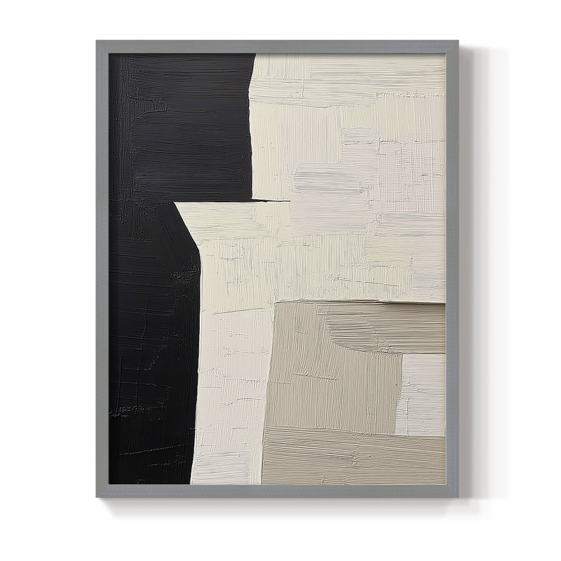 "ABSTRACT Series DCLV" par J Paul, H 11 po x l 9 po, Gris