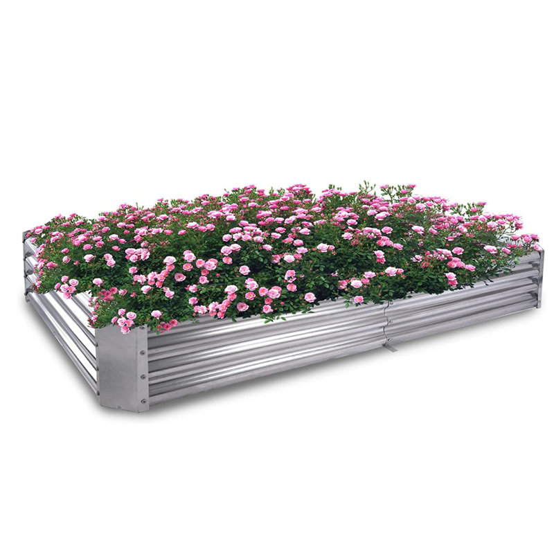 Lit de jardin surélevé en métal 6 pi x 3 pi Mishayla