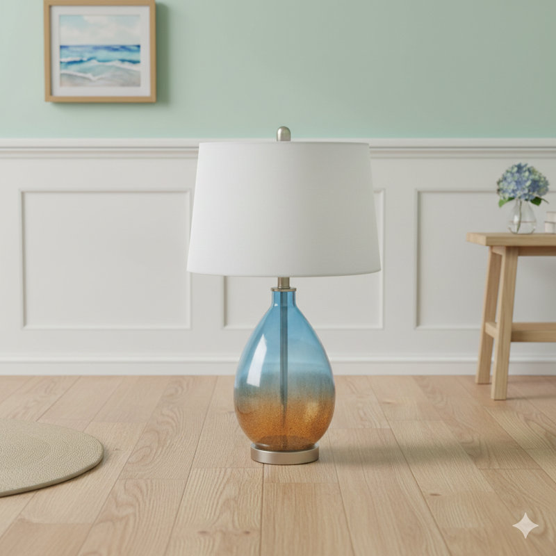 Lampe de table en verre Ombre, ensemble de 2