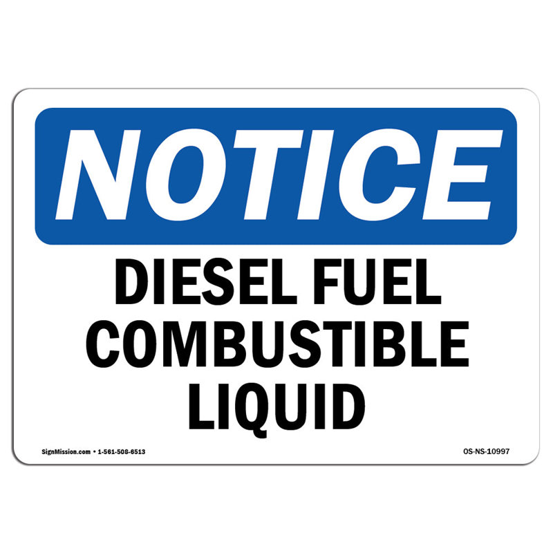 Panneau de carburant combustible Osha