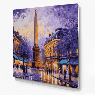 Cities Buenos Aires Argentina Purple Metal Wall Art