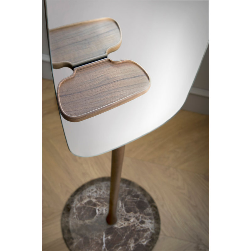 Elongated Mirror, Brown/Gray