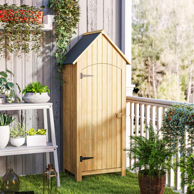 3 ft. W x 2 ft. D Solid Wood Sloped Tool Shed