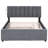 Functional Upholstered Platform Bed With Gray Fleece And Twin Trundle Brilliant-50112986
