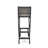 41.75" Outdoor Folding Acacia Wood Barstools With PE Rattan Backrest And Seat, Dark Grey Finish (Set Of 2)