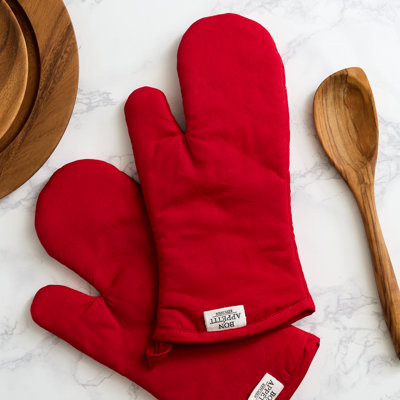 Design Imports Chino Oven Mitt Set/2, Dusty 