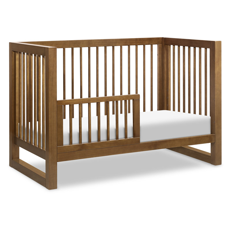 Lit de bébé convertible 3-en-1 Nantucket avec ensemble de conversion pour lit de tout-petit, Noyer naturel