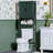 Trijal Metal & MDF Wood, Over Toilet Storage Cabinet with Barn Doors-391595840