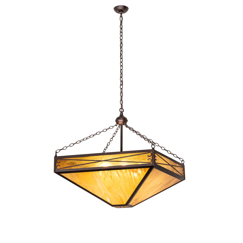 Luminaire suspendu carré 6 lumières