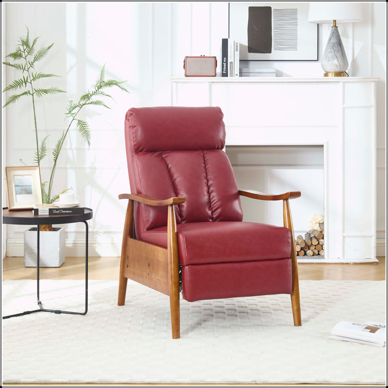 Fauteuil polyvalent et moderne avec fonction d'inclinaison réglable pour la détente, Vin rouge