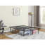 Lit plateforme double noir, acier robuste pour lit de nuit Lullaby