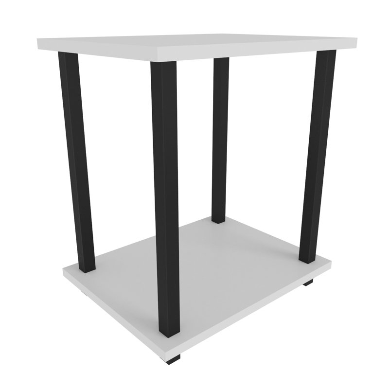 Table d'appoint Monowi, Noir, Blanc