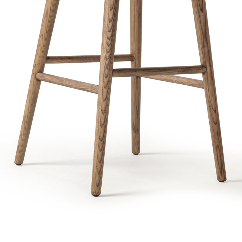 Hannah Swivel Stool, Bar Stool (30.5" Seat Height), Sonoma Chestnut/Genuine Leather, Amber Ash