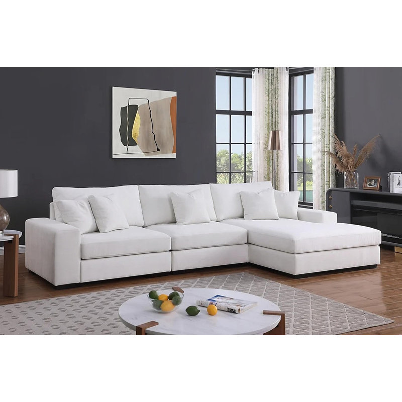Canapé modulaire Sklar, Chenille crème