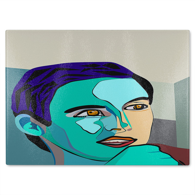 Thoughtful boy Designer Glass Chopping Board