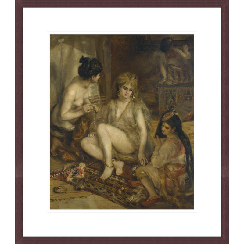 Parisiennes en costume algérien ou sarouel par Pierre-Auguste Renoir, impression giclée encadrée, H 20,3 po x l 17,75 po