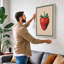 Strawberry Study Botanical - Wrapped Canvas-786429264-786429267