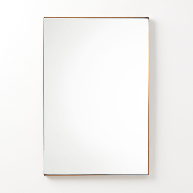 Miroir de salle de bain Carey, Laiton antique, 30 po x 20 po