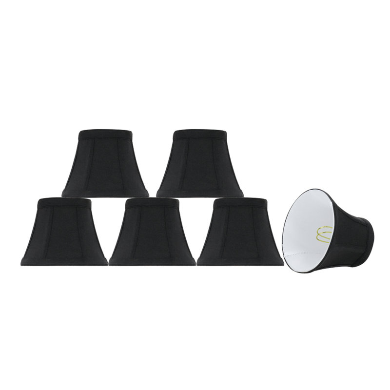 Abat-jour cloche en noir, H 4 po x l 5 po x P 3 po