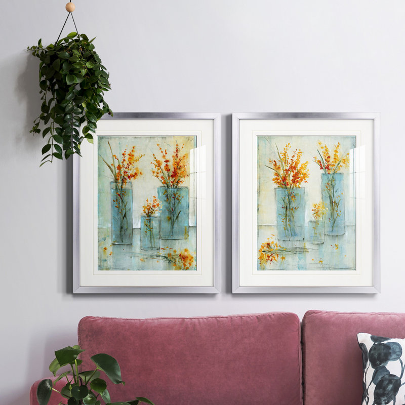Still Life Study I Still Life Study I - Matted and Framed Under Acrylic Glass, Set of 2, Large Living Room Wall Art
