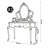 European style carved luxury dressing table