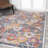 Motolal Modern Persian Boho Vintage Trellis Ivory/Navy/Multi Rug-859979171