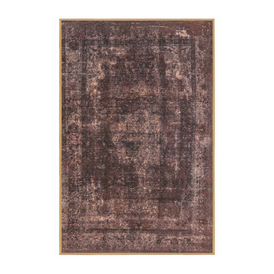 Tapis oriental brun foncé Rhythm