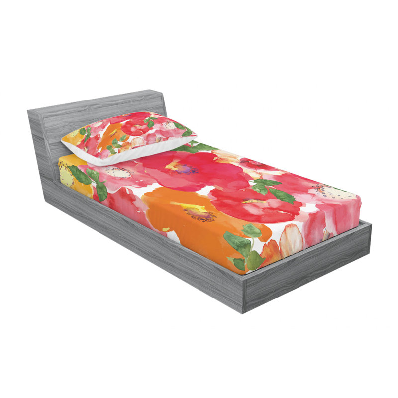 Microfiber Sheet Set, Twin Sheet Set with Fitted Sheet