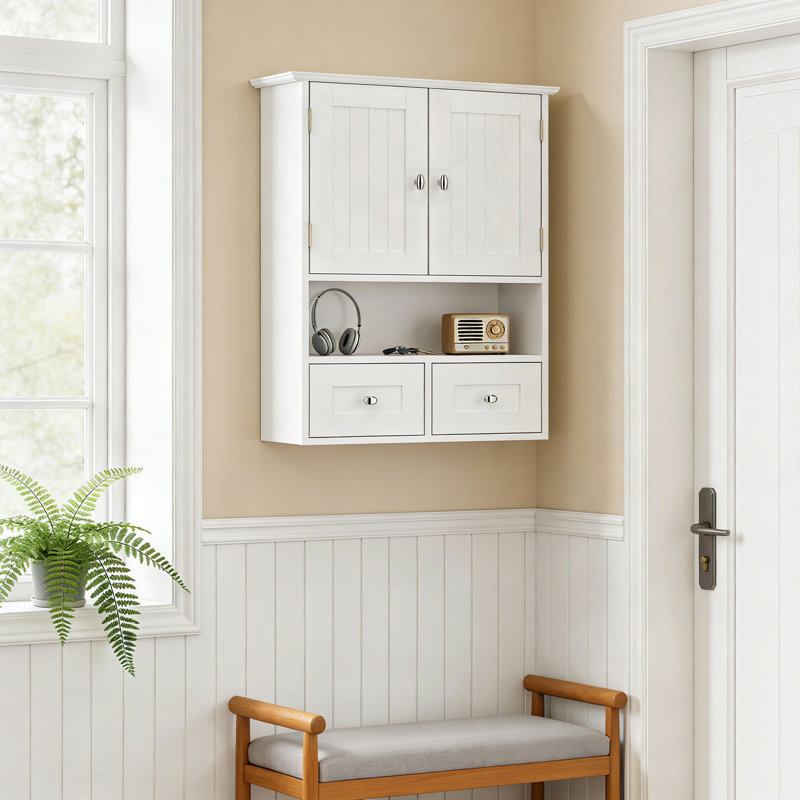 Armoire à pharmacie avec tiroirs pour pharmacie, Blanc