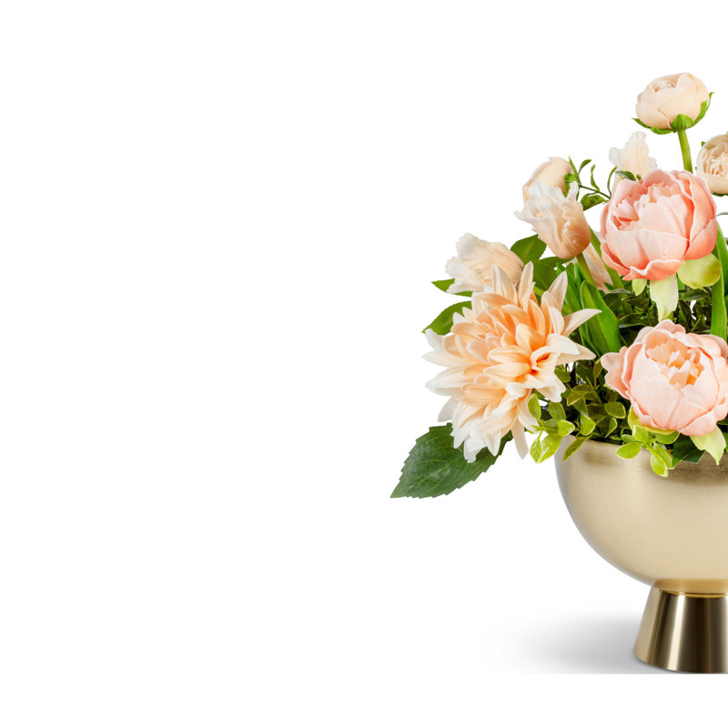 Laurent RealTouch Peach Pedestal Botanical