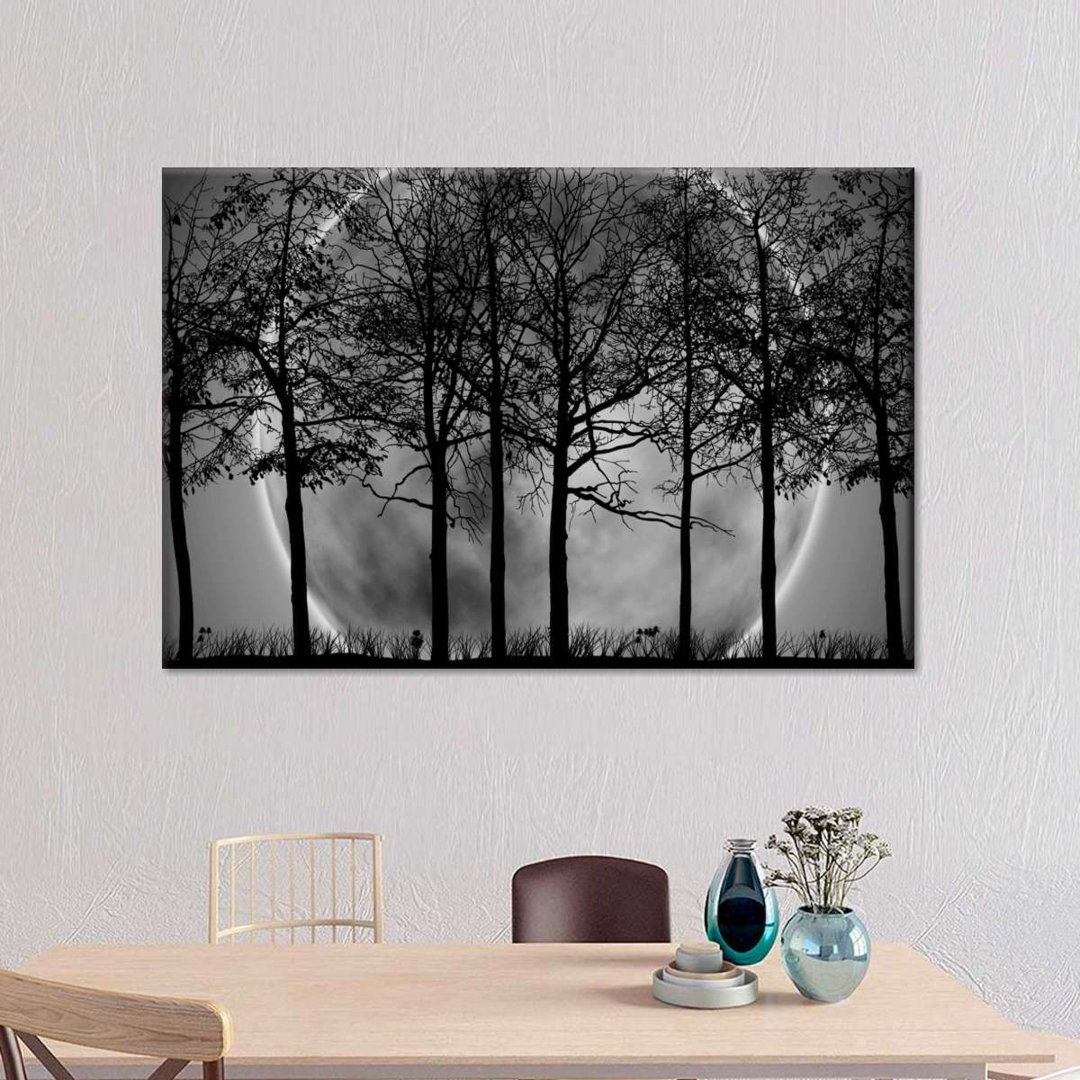 Gothic Landscapes Haunted Forest Canvas Print On Canvas Print Ebern Designs 