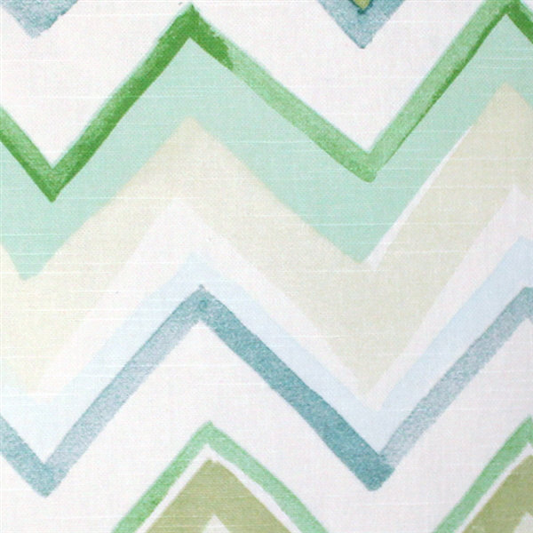 Pacifico Stripes Chevron Throw Pillow, Green
