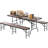  3 Piece Folding Picnic Table Set w/ 6 ft Table & 2 Benches for Yard Camping