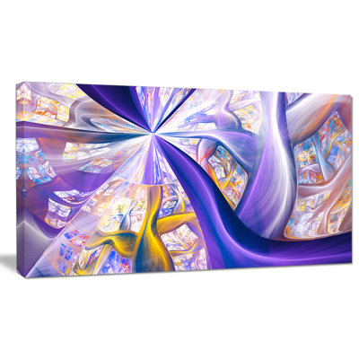« mauve gold fractal plante », impression sur toile tendue