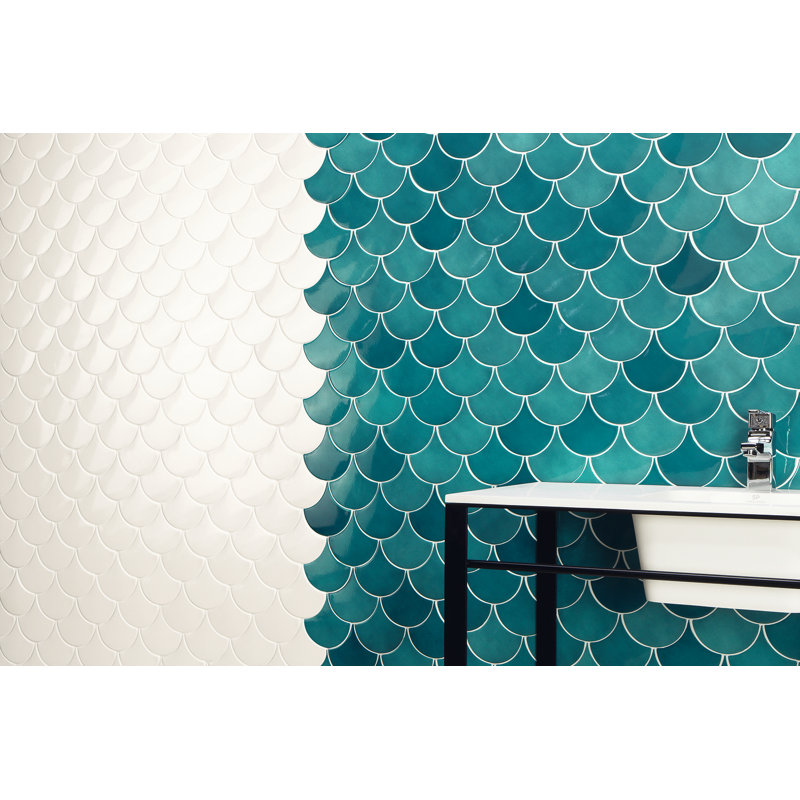 5" x 5" Ceramic Wall Tile, Emerald