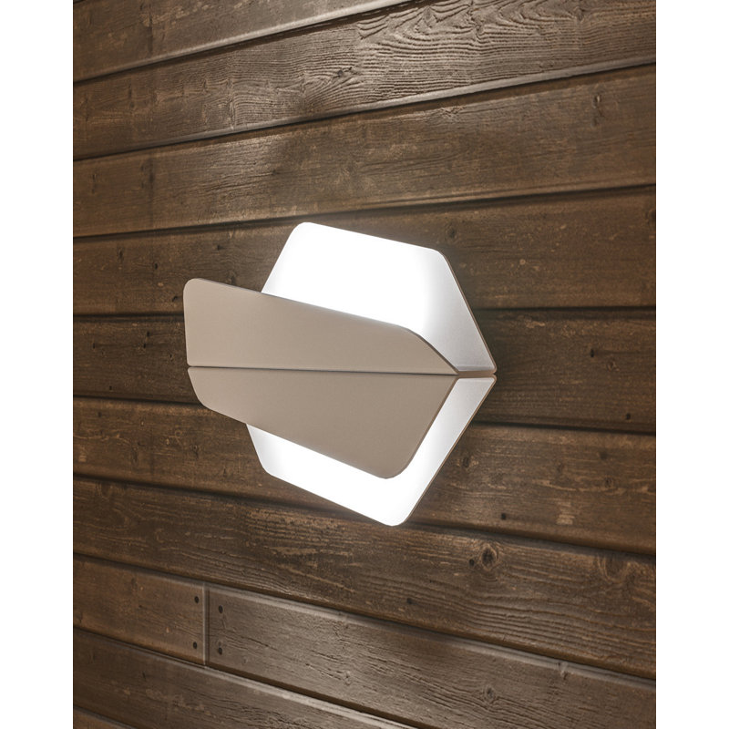 Dolomite Steel LED Flush Mounted Sconce, White, 3000K