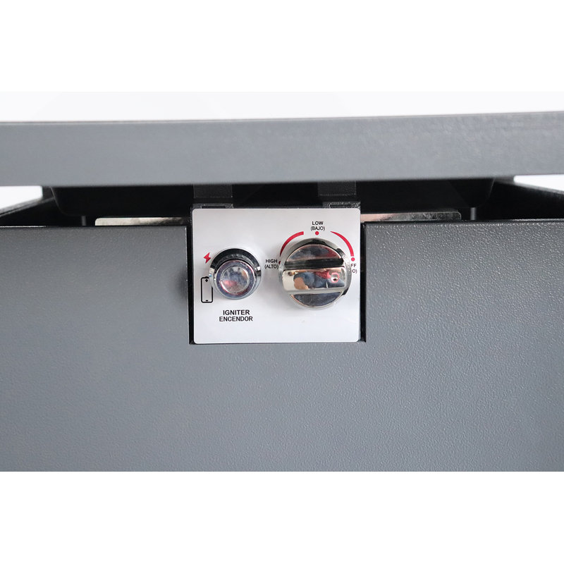 25" H X 30" W Steel Outdoor Fire Pit Table With Lid